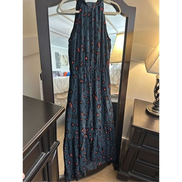 NEW PRETTYGARDEN Midi Dress Halter Flowy Pleated M - Picture 1 of 3
